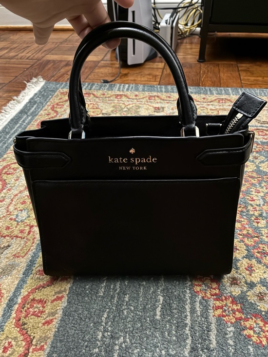 kate spade Handbags - kate spade Staci Black Leather Structured Satchel